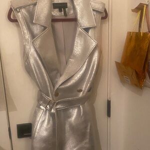 Fabulous Donna Karan Metallic Silver Jacket Totally awesome piece